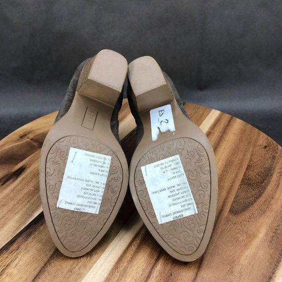 Esprit Brown Faux Suede Pull On Block Heel Western Boots Womens Size 6 - Picture 8 of 10